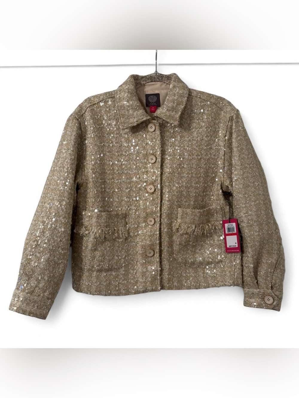NWT Vince Camuto Gold Tweed Jacket
